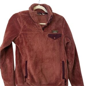 L.L. Bean Warm Rust Fleece Pullover